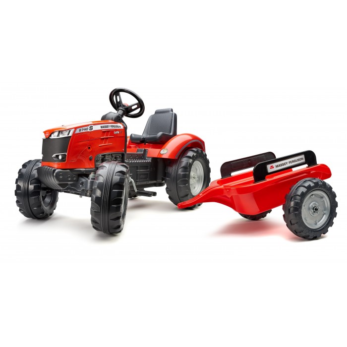 Massey Ferguson 8740S Pedal Tractor with Trailer, Ride-on + 3 Years FA4010AB