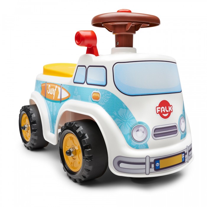 Falk Surfer Minivan Vehicle with Opening Seat and Steering Wheel with a Horn, Ride-on and Push-along, +1Year FA702