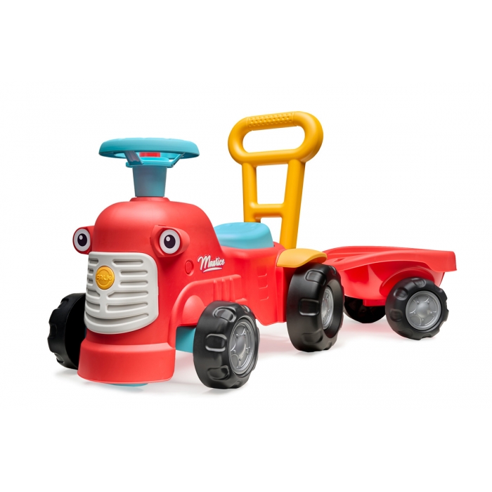 Falk Maurice Push Ride-on Toy with the Directional Steering Wheels, Horn, and Trailer +1 Years FA900C