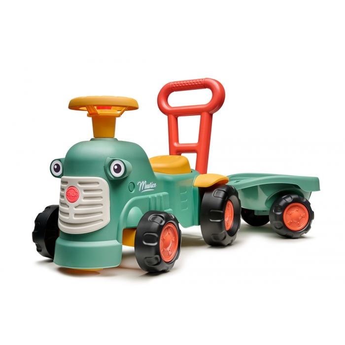 Falk Maurice Push Ride-on Toy with Directional Steering Wheel, Horn and Trailer +1 Years FA901C